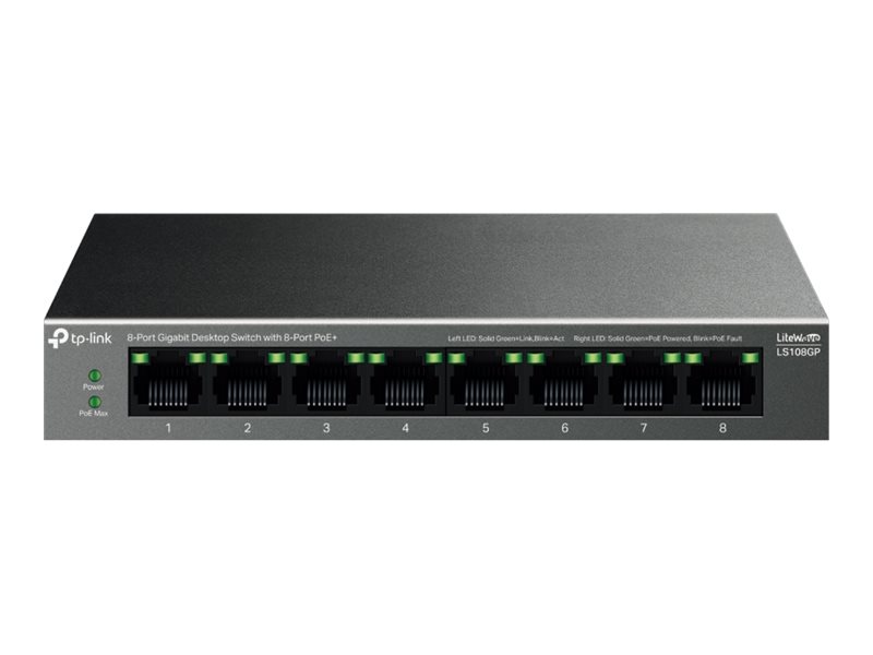 TP-LINK LS108GP 8-Port Gigabit Desktop S - LS108GP