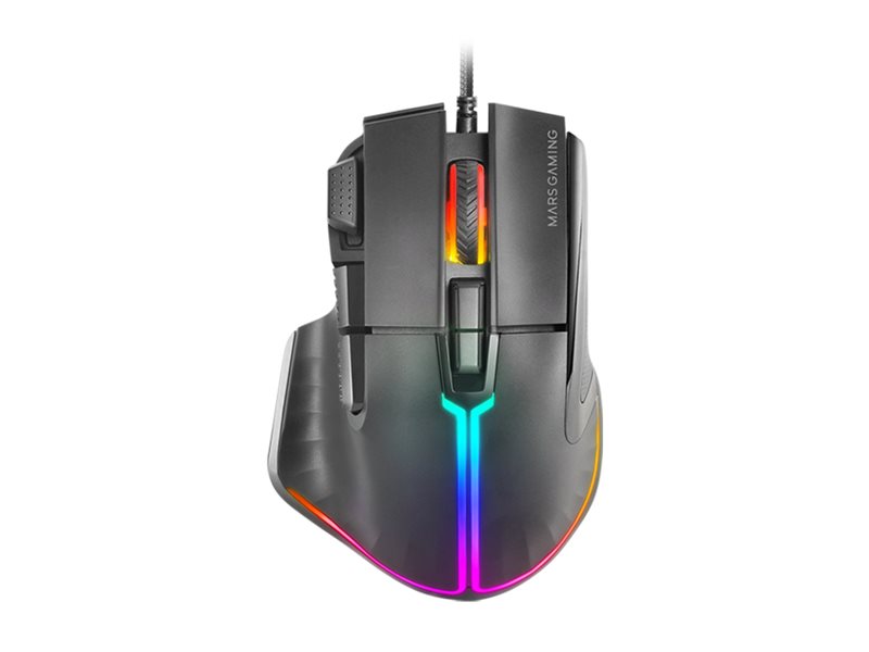 Rato MARS GAMING MM-XT,RGB GAMING,12800 DPI,ERGONOMIC WITH THUMB REST,HUANO SWITCHES, SOFTWARE,BLACK