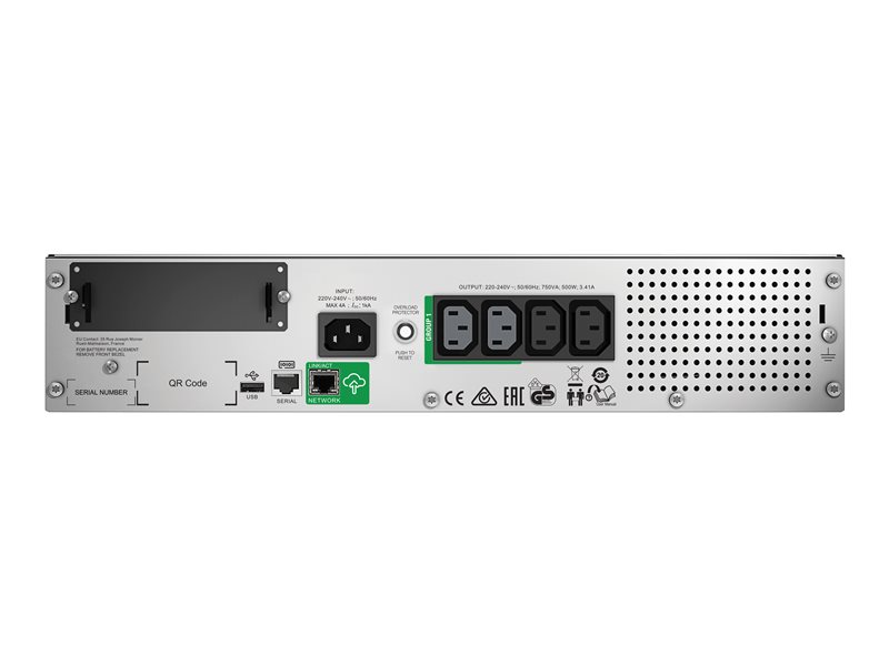 APC Smart-UPS 750VA LCD 230V RM 2U Smart - SMT750RMI2UC