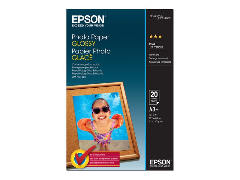 EPSON Photo Paper Glossy A3+ 20 sheet - C13S042535