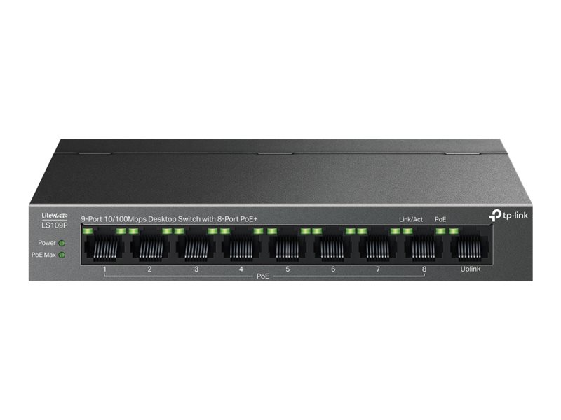 TP-LINK 9-Port 10/100 Mbps Desktop Swi - LS109P