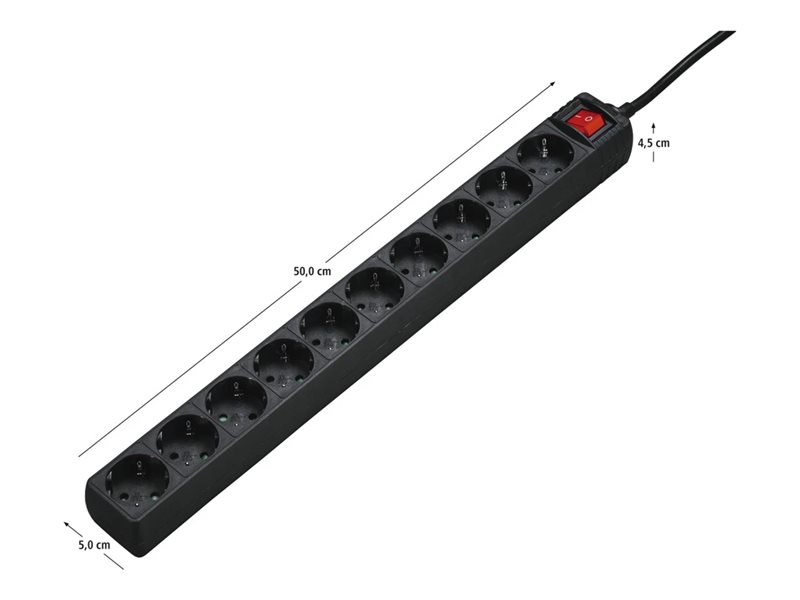 HAMA ELECTRICAL EXTENSION, 10 SOCKETS, 3 - 69137254