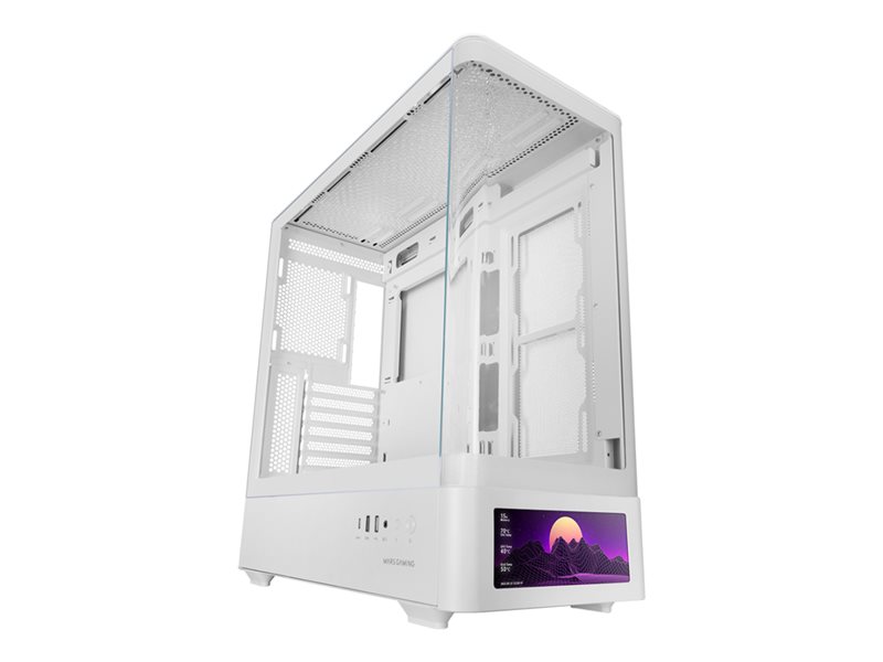 MARS GAMING ATX LCD Case White - MCLCDPROW