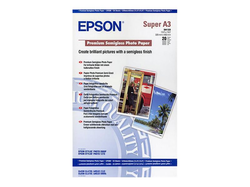 EPSON Premium semi gloss photo paper ink - C13S041328