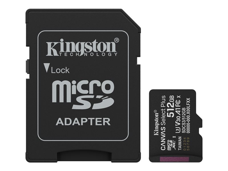 KINGSTON 512GB microSDXC Canvas Select - SDCS3/512GB