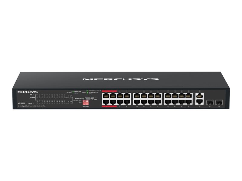 TP-LINK MERCUSYS POE SWITCH 26X 1GB PS - MS128GP