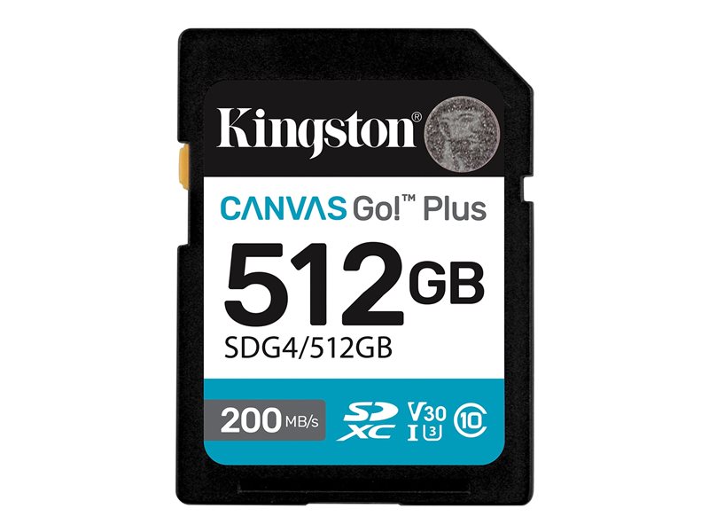 KINGSTON 512GB SDXC Canvas Go Plus Gen4 - SDG4/512GB