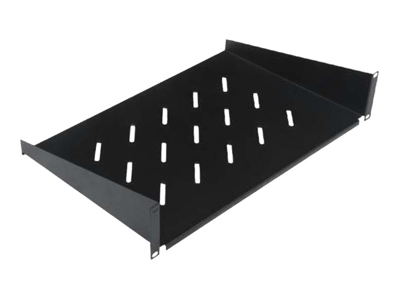 WP RACK FIXED SHELF 2U 350 MM, BLACK RAL - WPN-AFS-22035-B