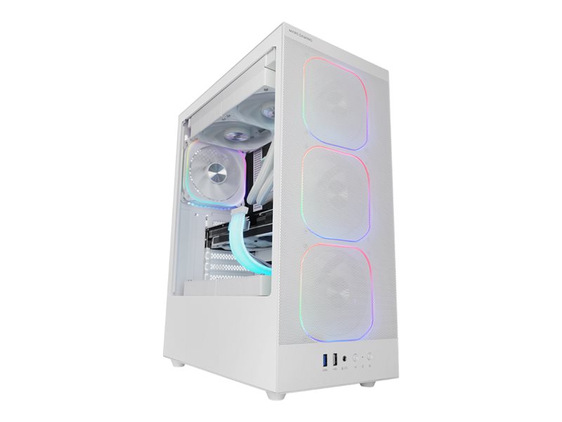 MARS GAMING ATX 4xARGB Case White - MCNEBULAW