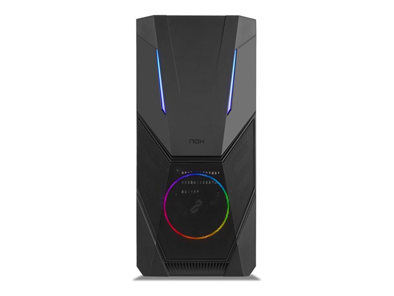 NOX INFINITY DELTA GLASS RGB BLACK ATX C - NXINFTYDELTA