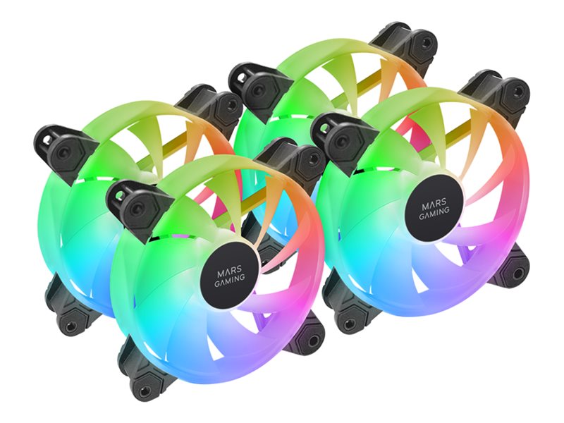 MARS GAMING 4x120 ARGB Fans Black - MF4A