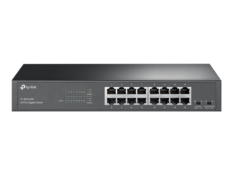 TP-LINK TL-SG1016D 16-port Gigabit Deskt - TL-SG1016D
